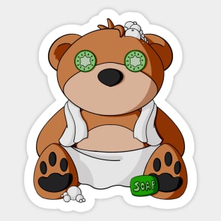 Spa Day Teddy Bear Sticker